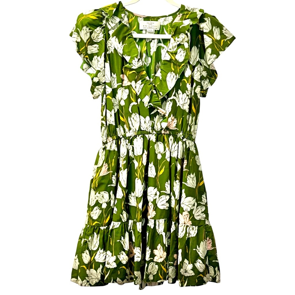 Trovata Olive Floral Ruffle Mini Dress - Picture 2 of 13